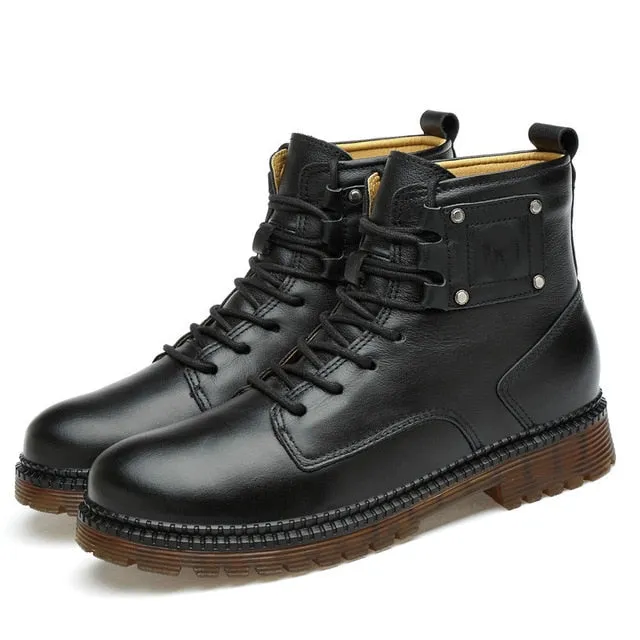 Waterproof Genuine Leather Casual Outdoor Boots