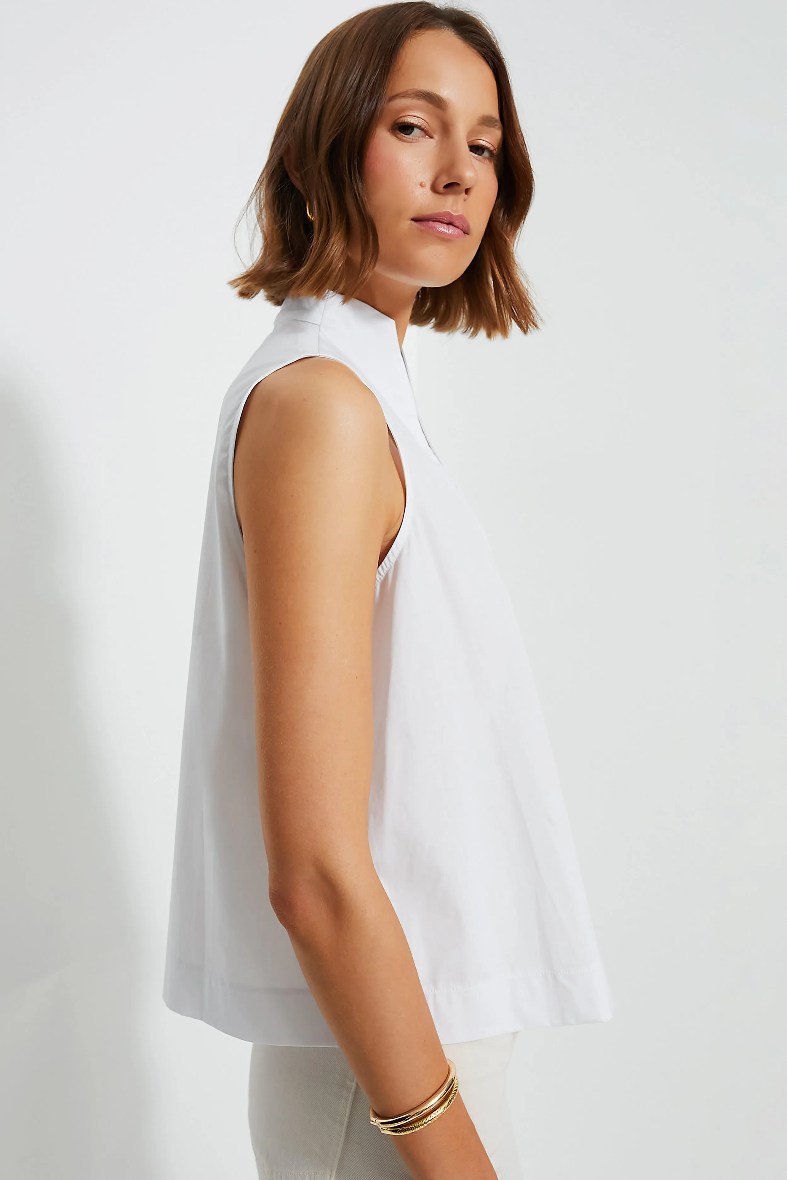 White Sleeveless Celeste Top