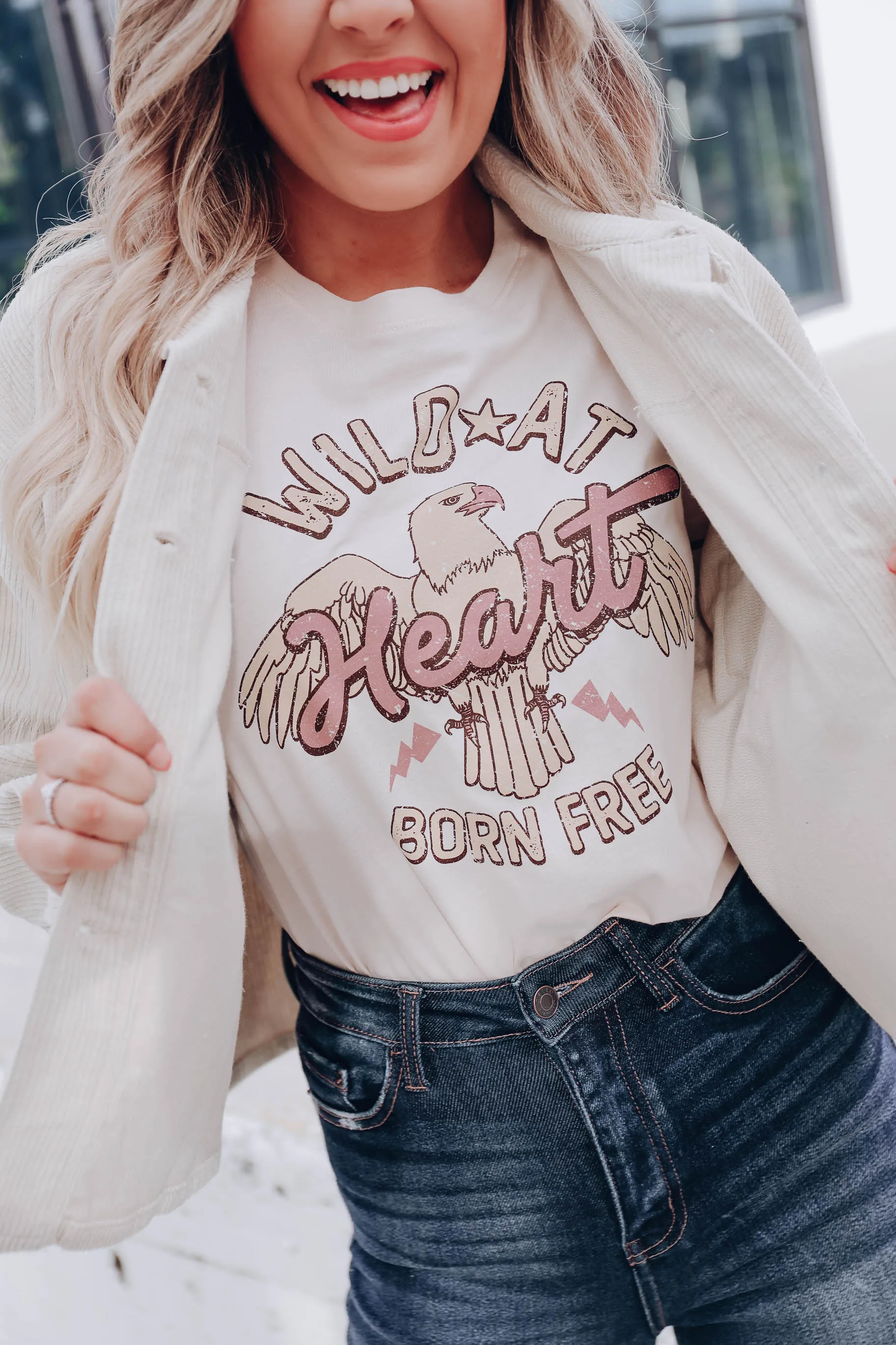 Wild at Heart Graphic Tee - Sand