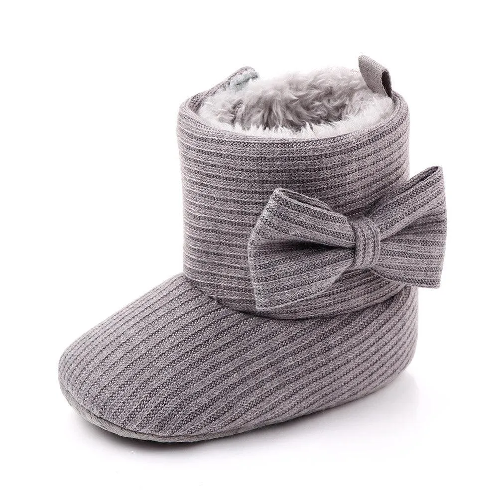 Winter Velvet Bow Boots Baby Shoes Boots Baby Cotton Boots Baby Shoes Snow Boots