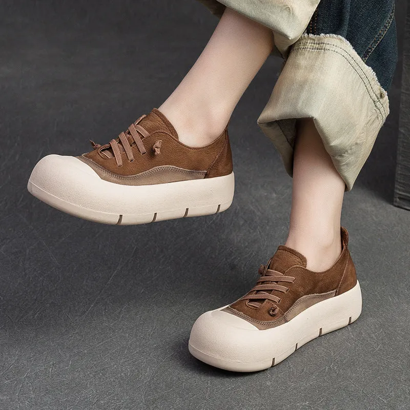 Women Fashion Leather Minimalist Flat Casual Shoes