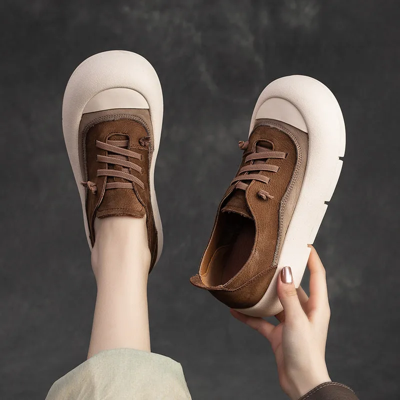 Women Fashion Leather Minimalist Flat Casual Shoes