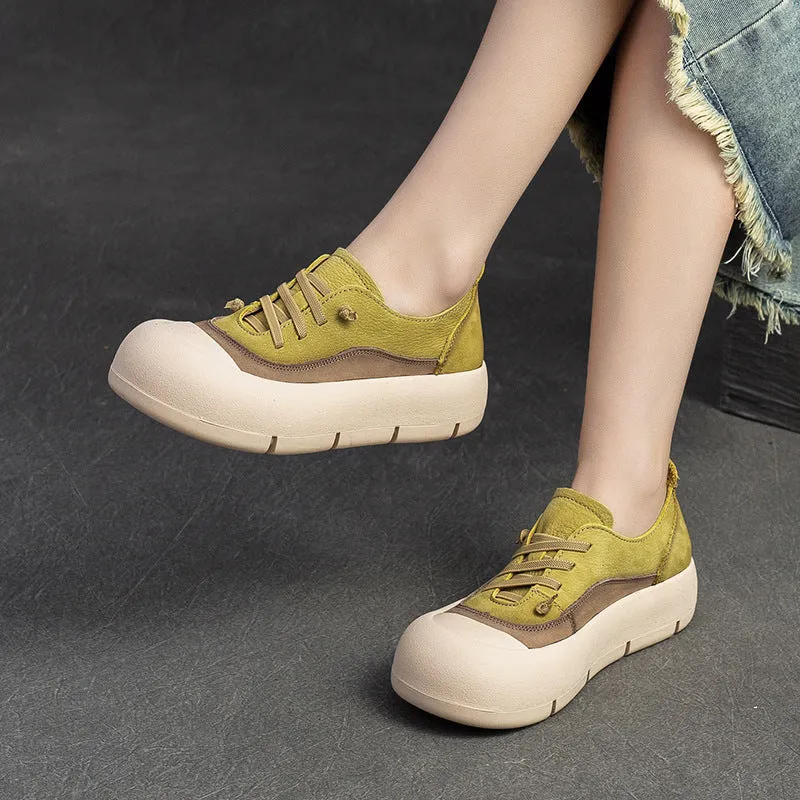 Women Fashion Leather Minimalist Flat Casual Shoes