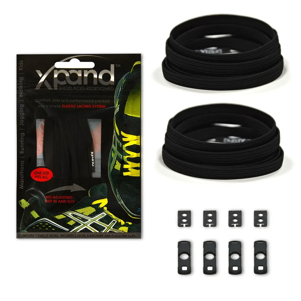 XPand Original No-Tie Shoe Laces (Black)